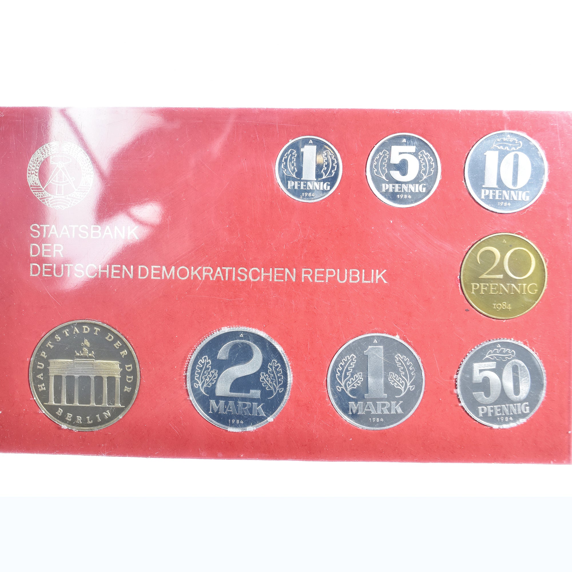 Moneta, REPUBBLICA DEMOCRATICA TEDESCA, 1 pfennig to 5 mark, 1984, Berlin, FDC