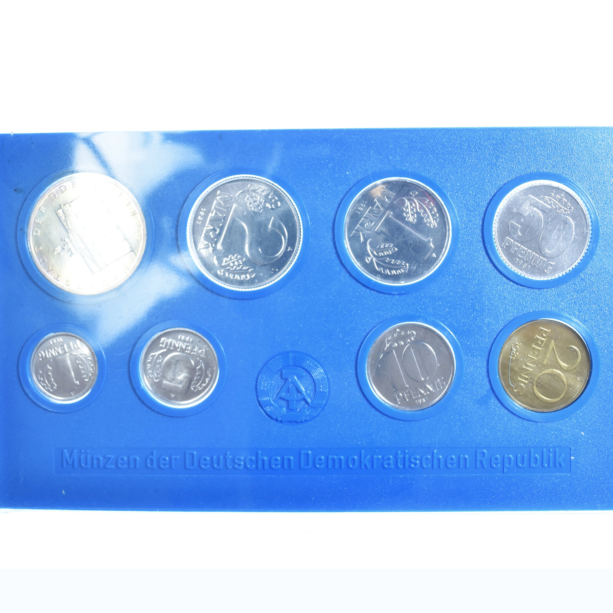 Moneta, REPUBBLICA DEMOCRATICA TEDESCA, 1 pfennig to 5 mark, 1981, Berlin, FDC