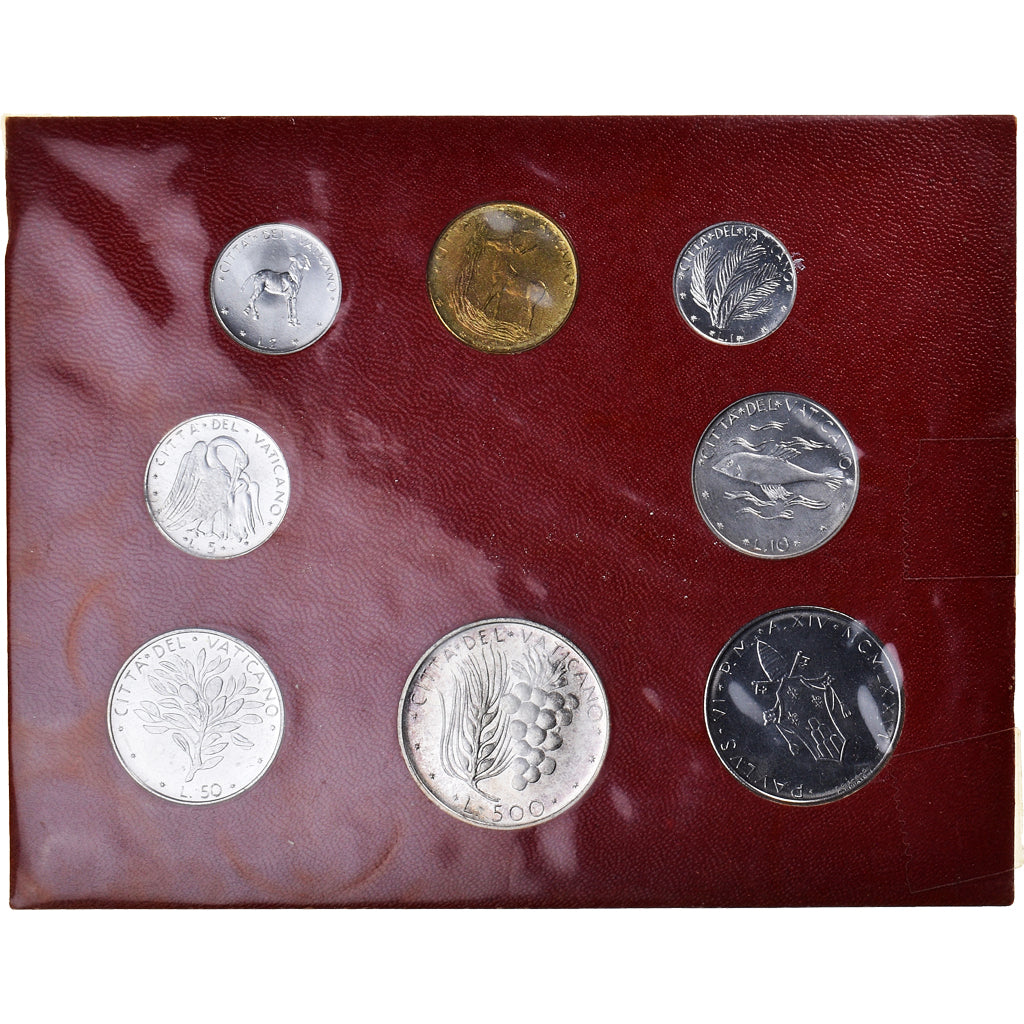 Münze, Vatikan, Paul VI, 1 lira to 500 lire, 1976 (MCMLXXVI) Anno XIV, Roma