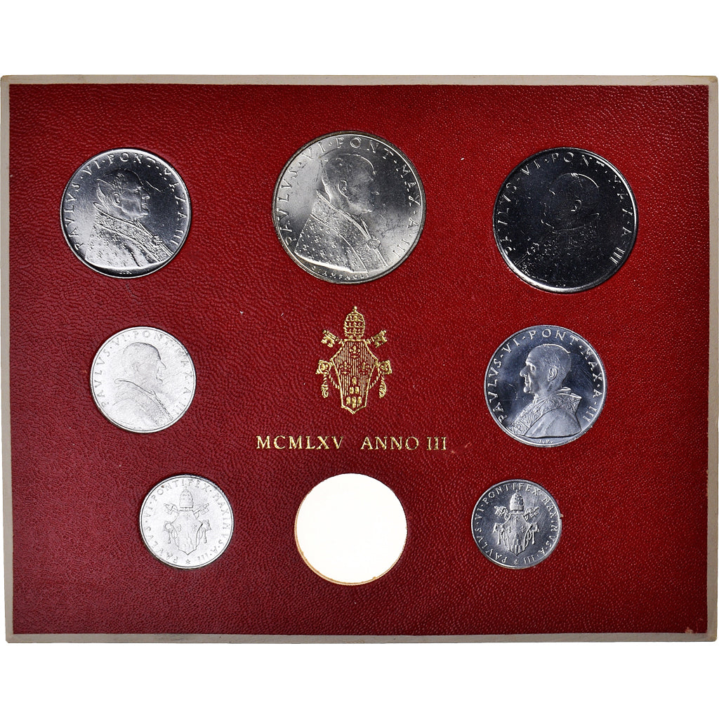 Munten, Vaticaan, Paul VI, 1 lira to 500 lire, 1965 (MCMLXV) Anno III, Roma