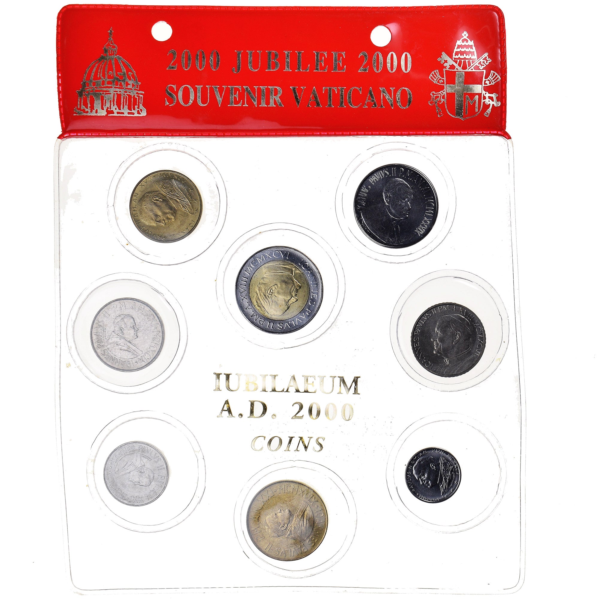 Münze, Vatikan, John Paul II, 20 lire to 500 lire, 2000, Roma, STGL