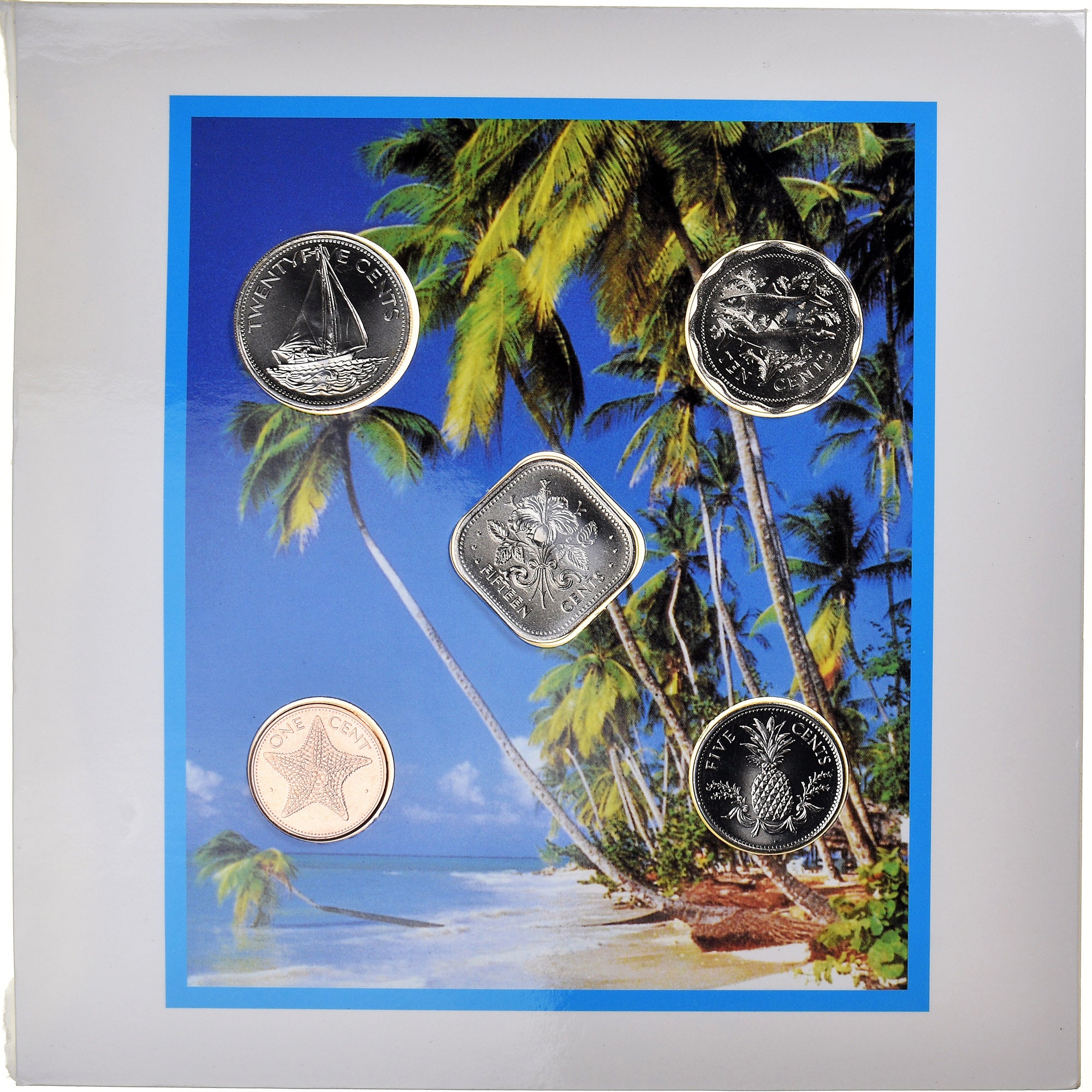 Moneta, Bahamas, 1 c. to 25 c., 1989 - 1997, FDC, N.C.
