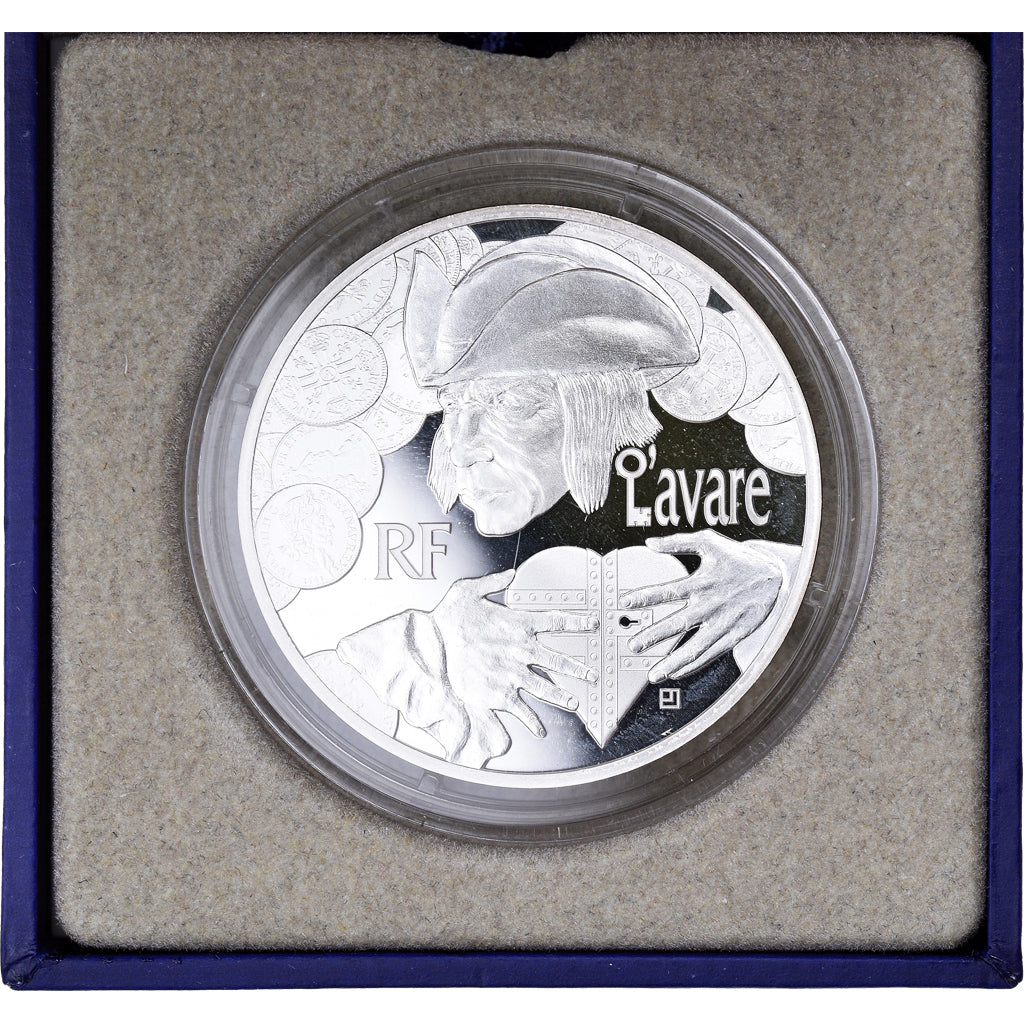 France, 10 Euro, Harpagon, 2014, Monnaie de Paris, BE, MS(65-70), Silver