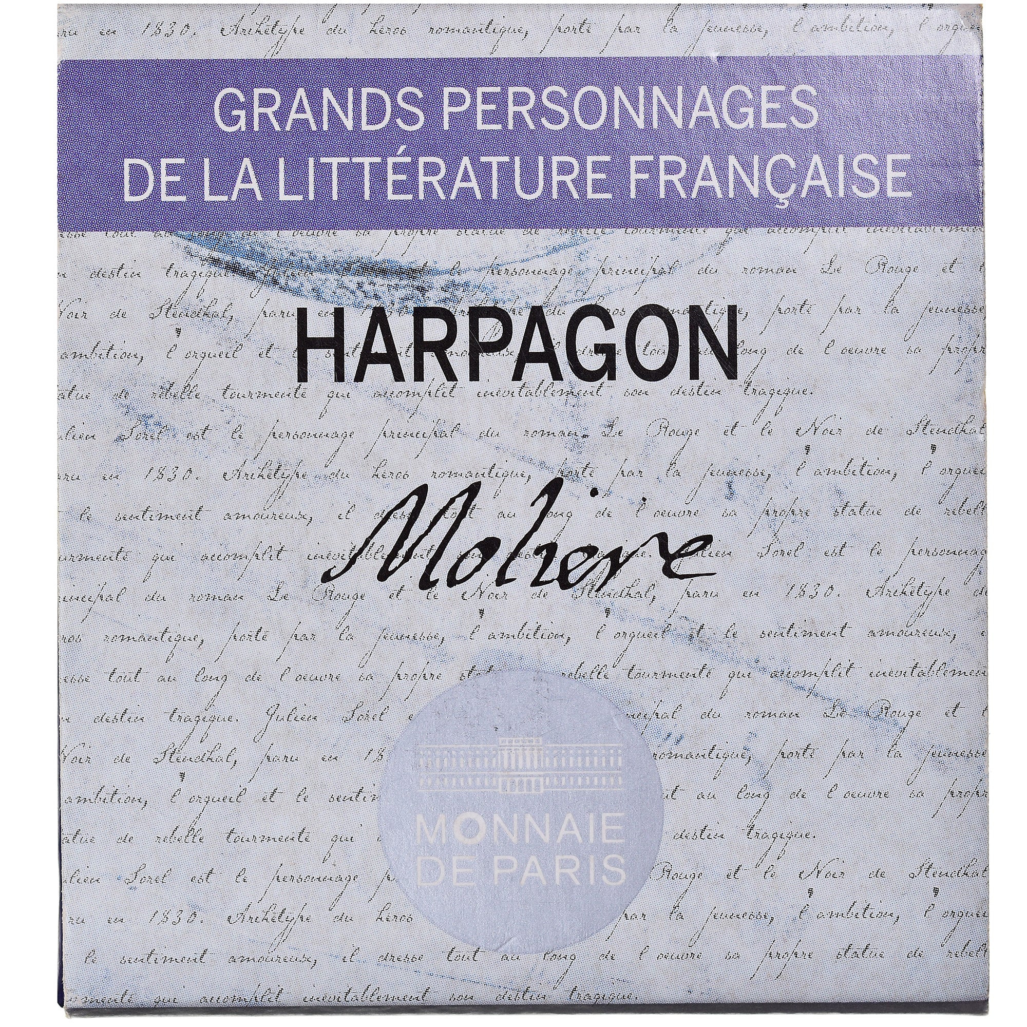 France, 10 Euro, Harpagon, 2014, Monnaie de Paris, BE, MS(65-70), Silver
