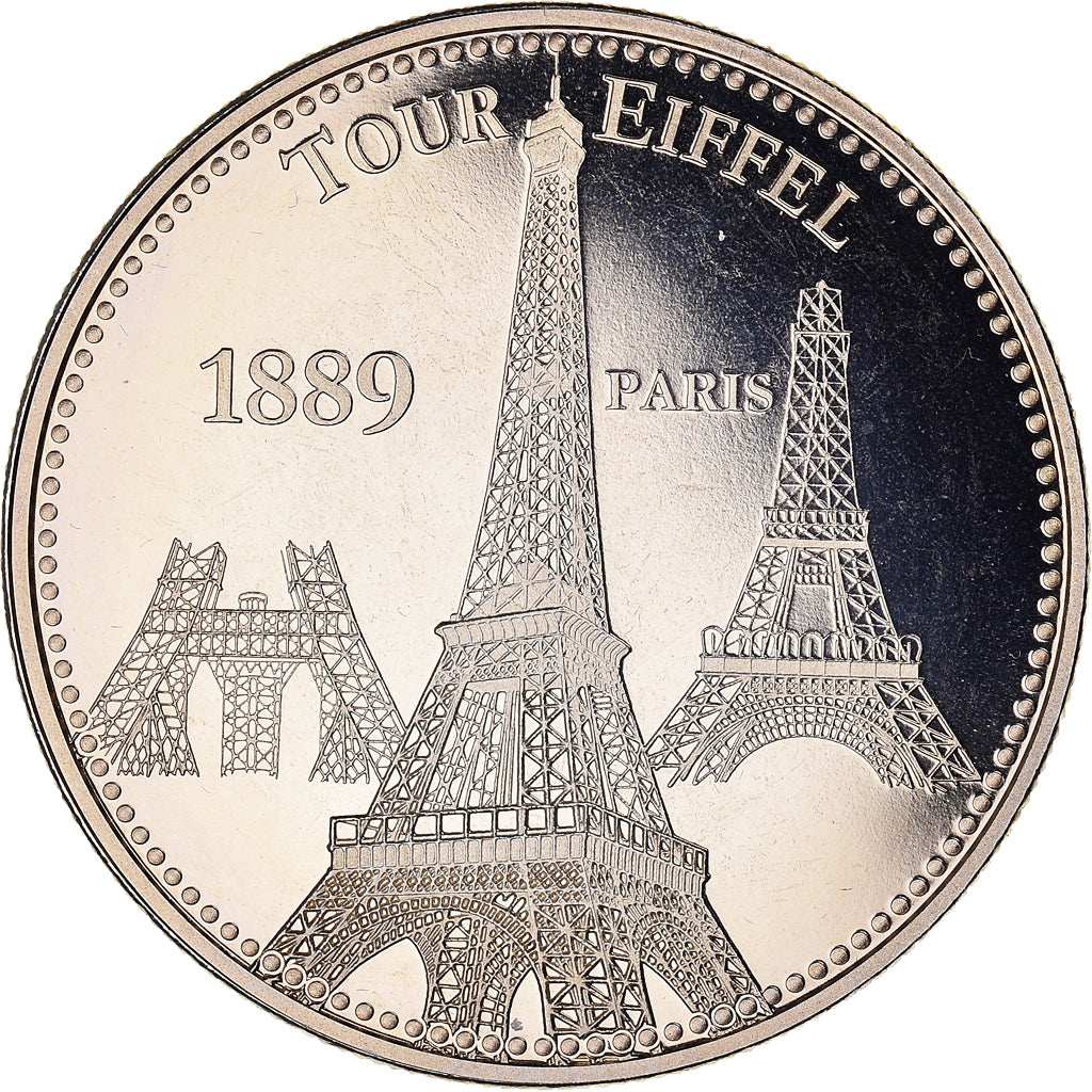 France, Medal, Tour Eiffel, Patrimoine, MS(65-70), Copper-nickel