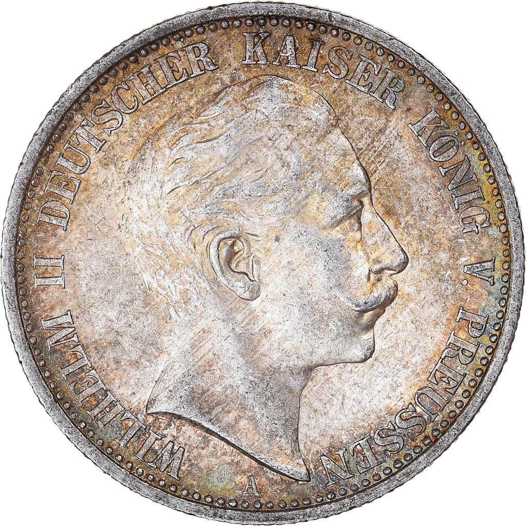 Coin, German States, PRUSSIA, Wilhelm II, 2 Mark, 1905, Berlin, AU(55-58)