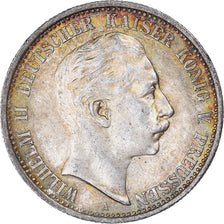 Moeda, Estados Alemães, PRUSSIA, Wilhelm II, 2 Mark, 1905, Berlin, AU(55-58)