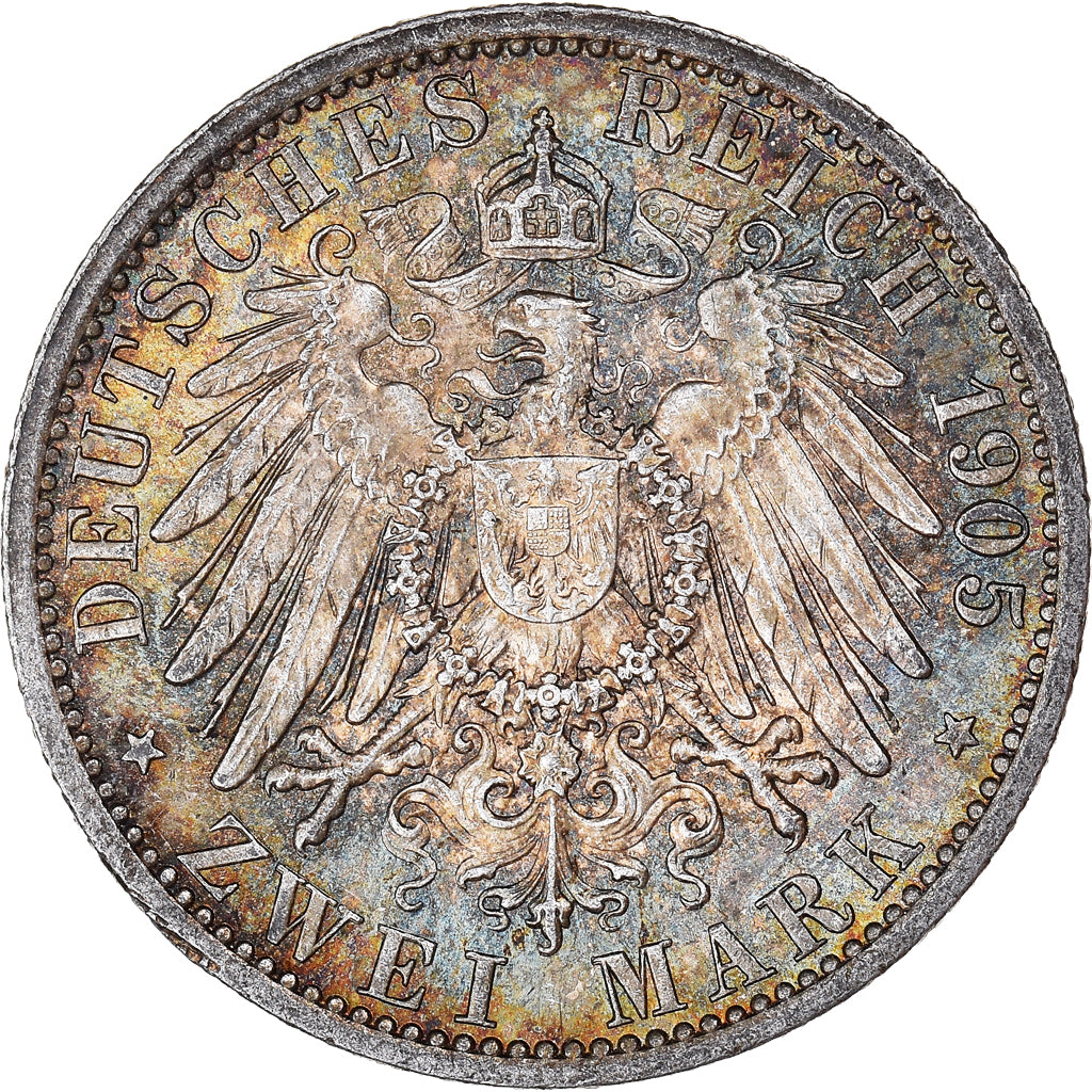 Moneta, Stati tedeschi, PRUSSIA, Wilhelm II, 2 Mark, 1905, Berlin, SPL-