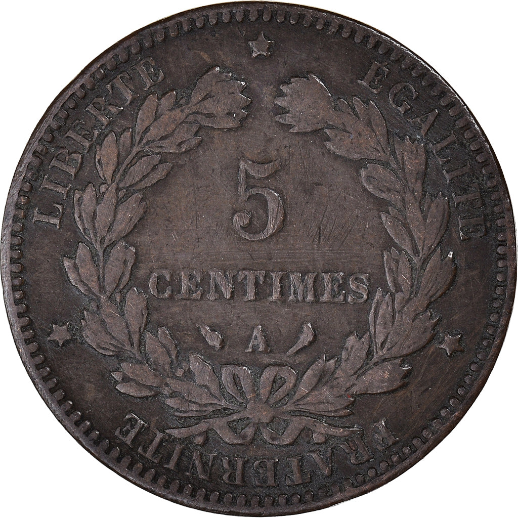 Münze, Frankreich, Cérès, 5 Centimes, 1897, Paris, S+, Bronze, KM:821.1