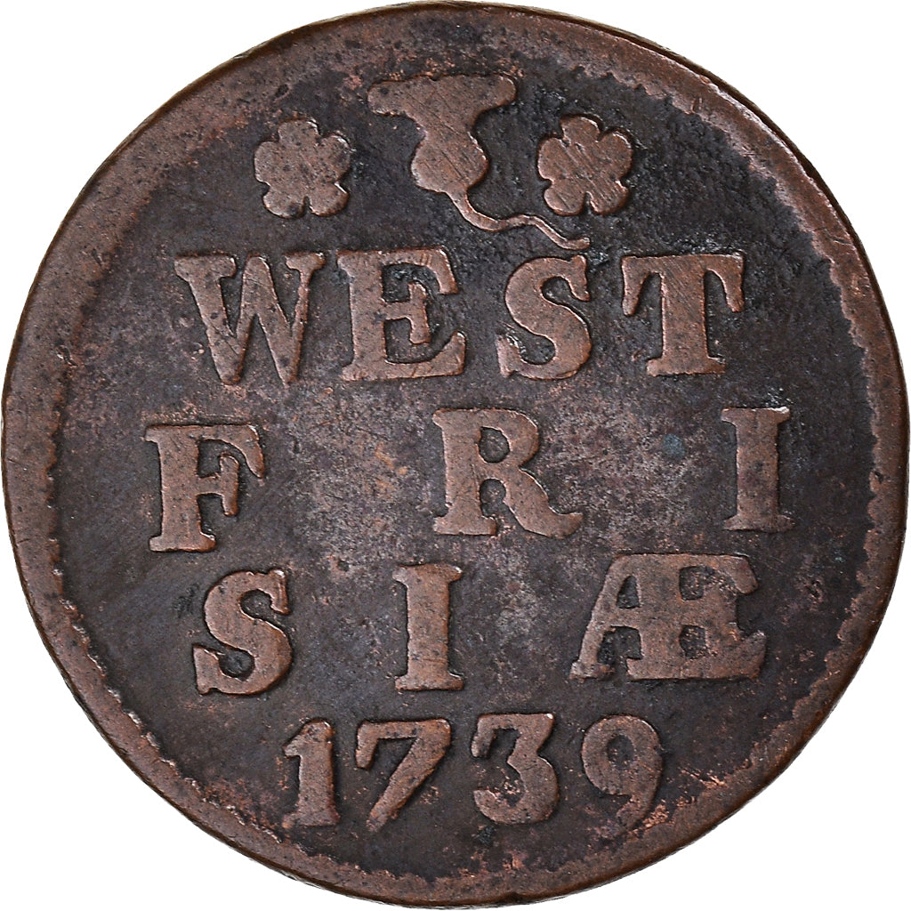 Münze, Niederlande, WEST FRIESLAND, Duit, 1739, S+, Kupfer, KM:A100