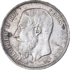 Moneta, Belgio, Leopold II, 5 Francs, 5 Frank, 1873, Brussels, BB, Argento