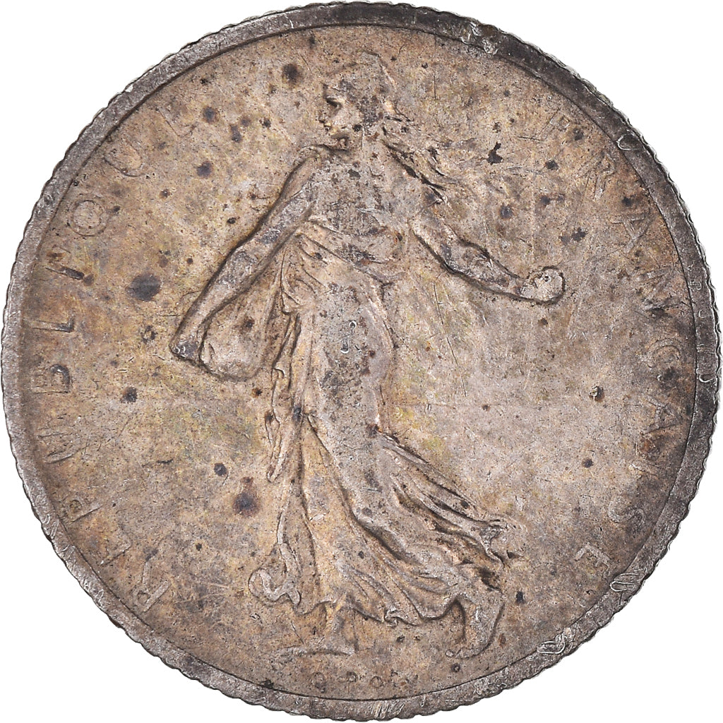 Moeda, França, Semeuse, Franc, 1909, Paris, EF(40-45), Prata, KM:844.1