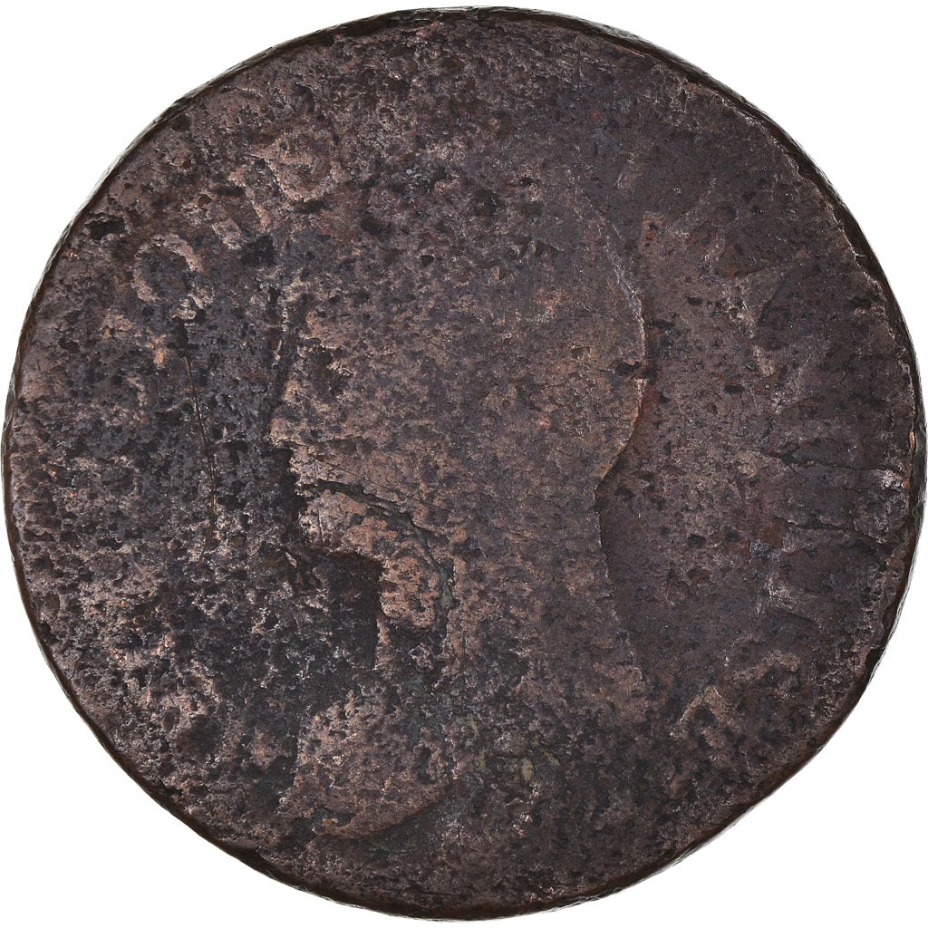 Moneda, Francia, Dupré, Decime, AN 8, Metz, BC, Bronce, KM:644.2, Gadoury:187a