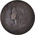 Moneda, Gran Bretaña, Victoria, 1/2 Penny, 1895, MBC, Bronce, KM:789