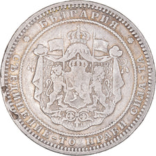 Münze, Bulgarien, Alexander  I, 2 Leva, 1882, S+, Silber, KM:5