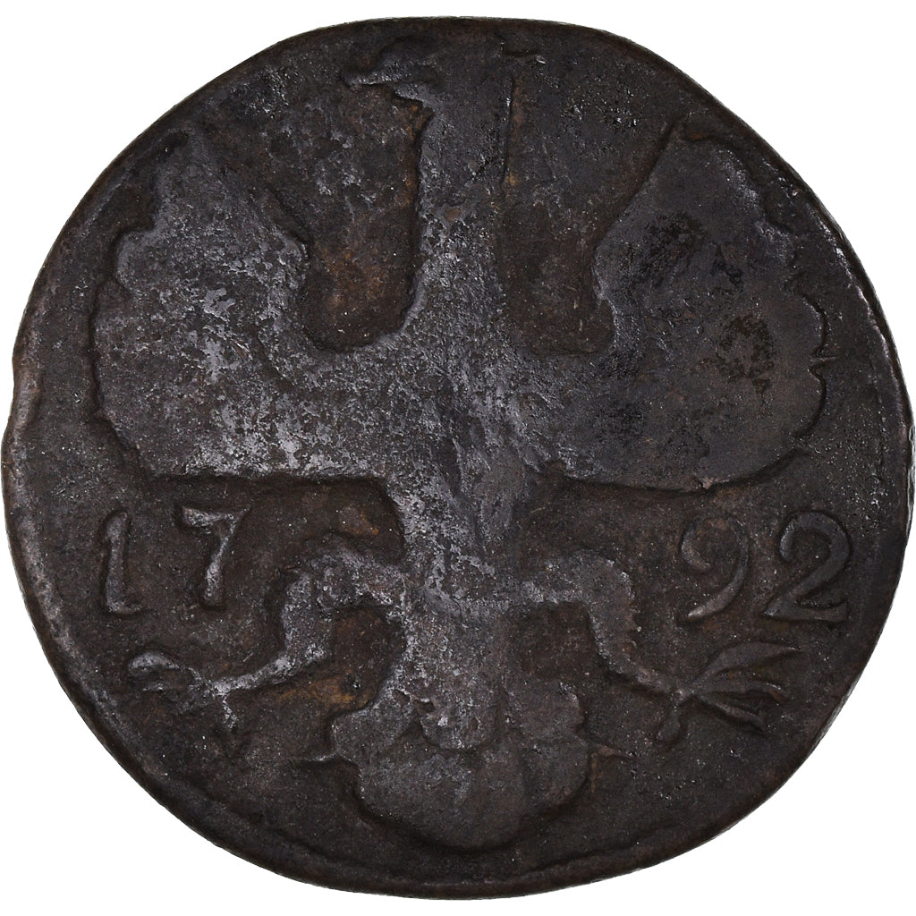 Münze, Deutsch Staaten, AACHEN, 12 Heller, 1792, Aachen, S, Kupfer, KM:51