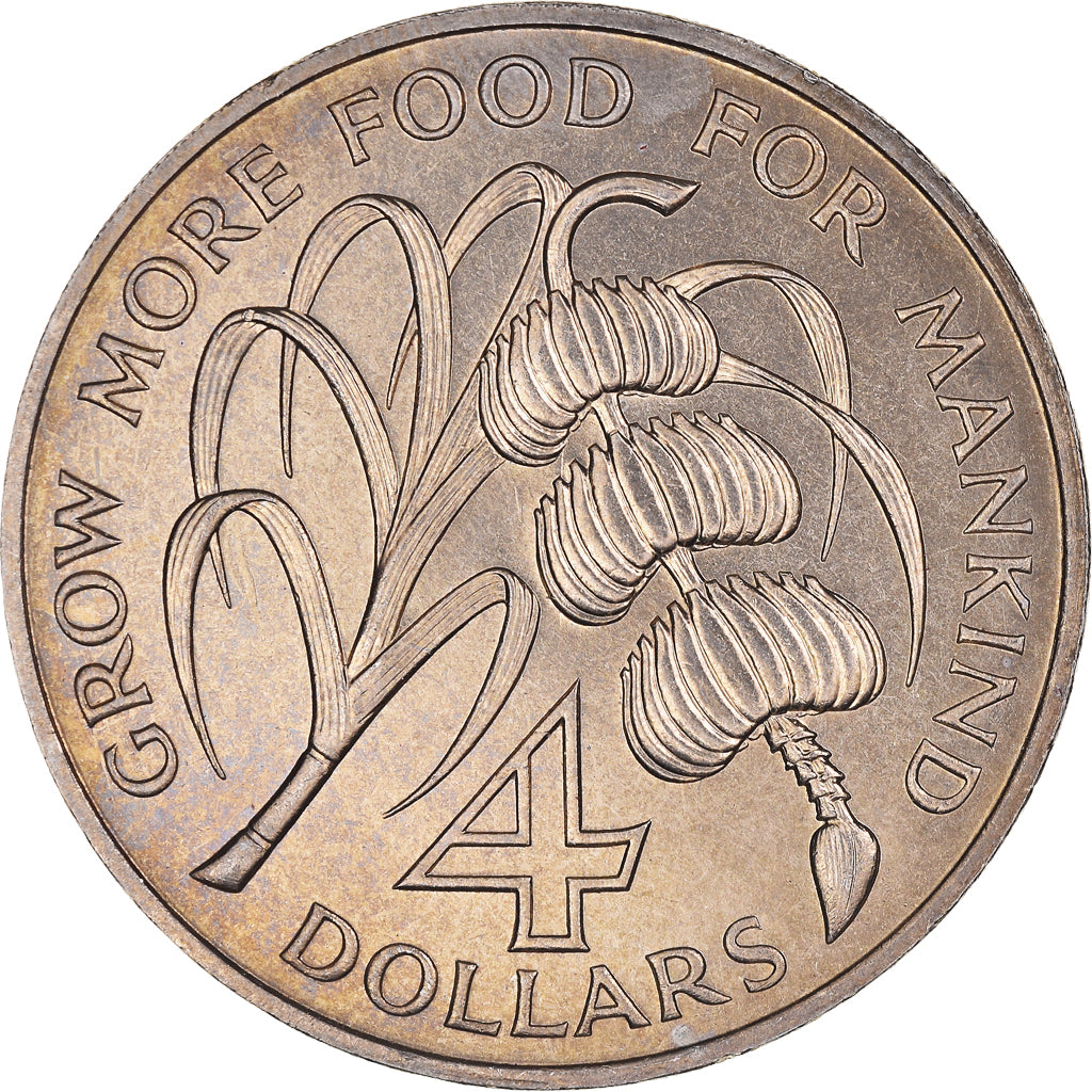 Monnaie, SAINT KITTS & NEVIS, Elizabeth II, 4 Dollars, 1970, SPL, Cupro-nickel