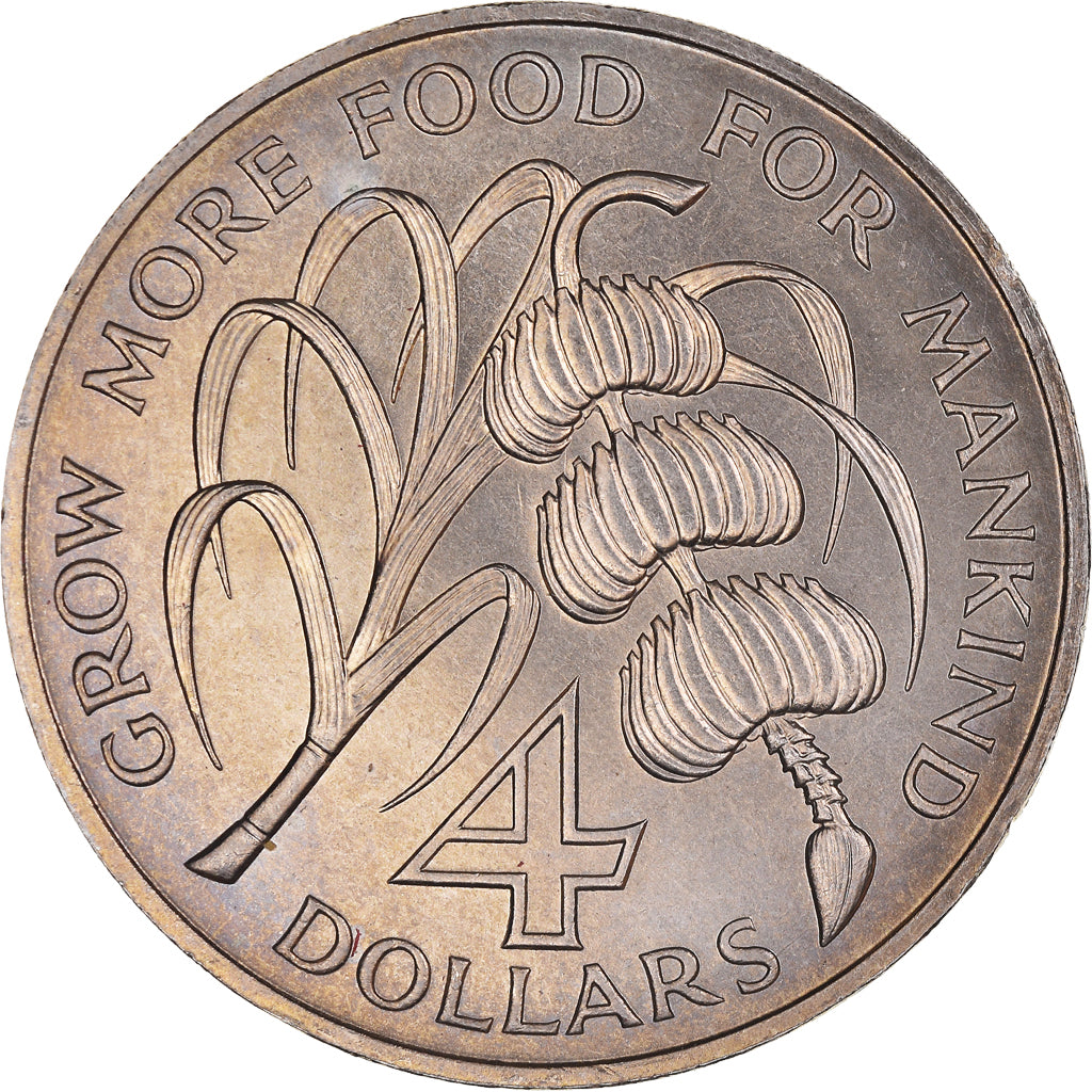 Coin, MONTSERRAT, Elizabeth II, 4 Dollars, 1970, MS(63), Copper-nickel, KM:30