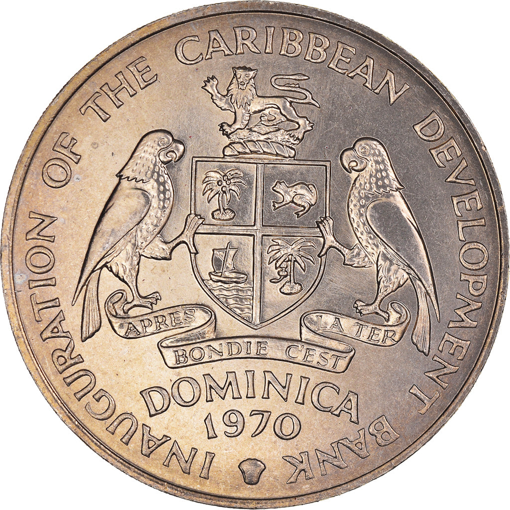 Moneda, DOMINICA, Elizabeth II, 4 Dollars, 1970, SC, Cobre - níquel, KM:11