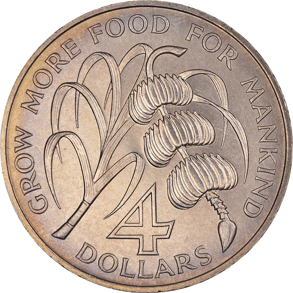 Moneda, DOMINICA, Elizabeth II, 4 Dollars, 1970, SC, Cobre - níquel, KM:11