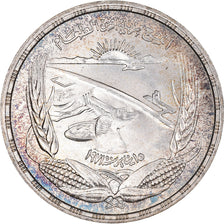 Moneta, Egitto, Pound, 1973 / AH1393, barrage d’Assouan, SPL, Argento, KM:439
