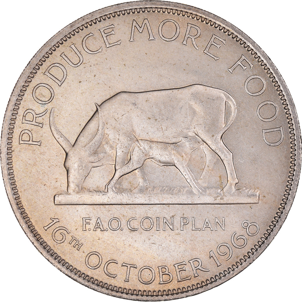 Coin, Uganda, 5 Shillings, 1968, MS(60-62), Copper-nickel, KM:7