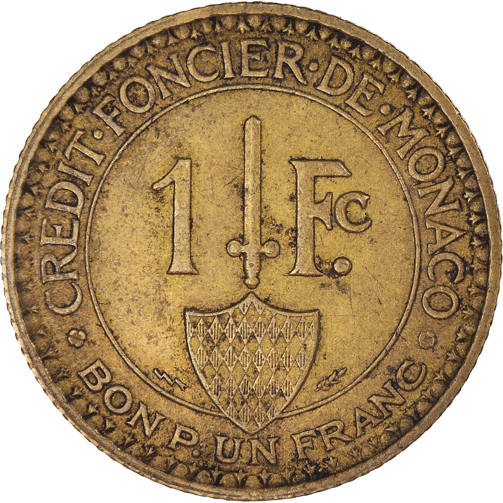 Monnaie, Monaco, Louis II, Franc, 1926, Poissy, TTB, Bronze-Aluminium