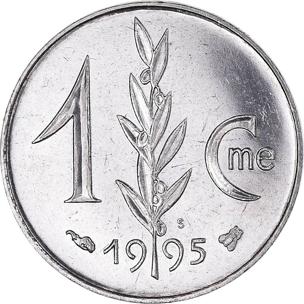 Moneta, Monaco, Rainier III, Centime, 1995, BU, SPL, Acciaio inossidabile