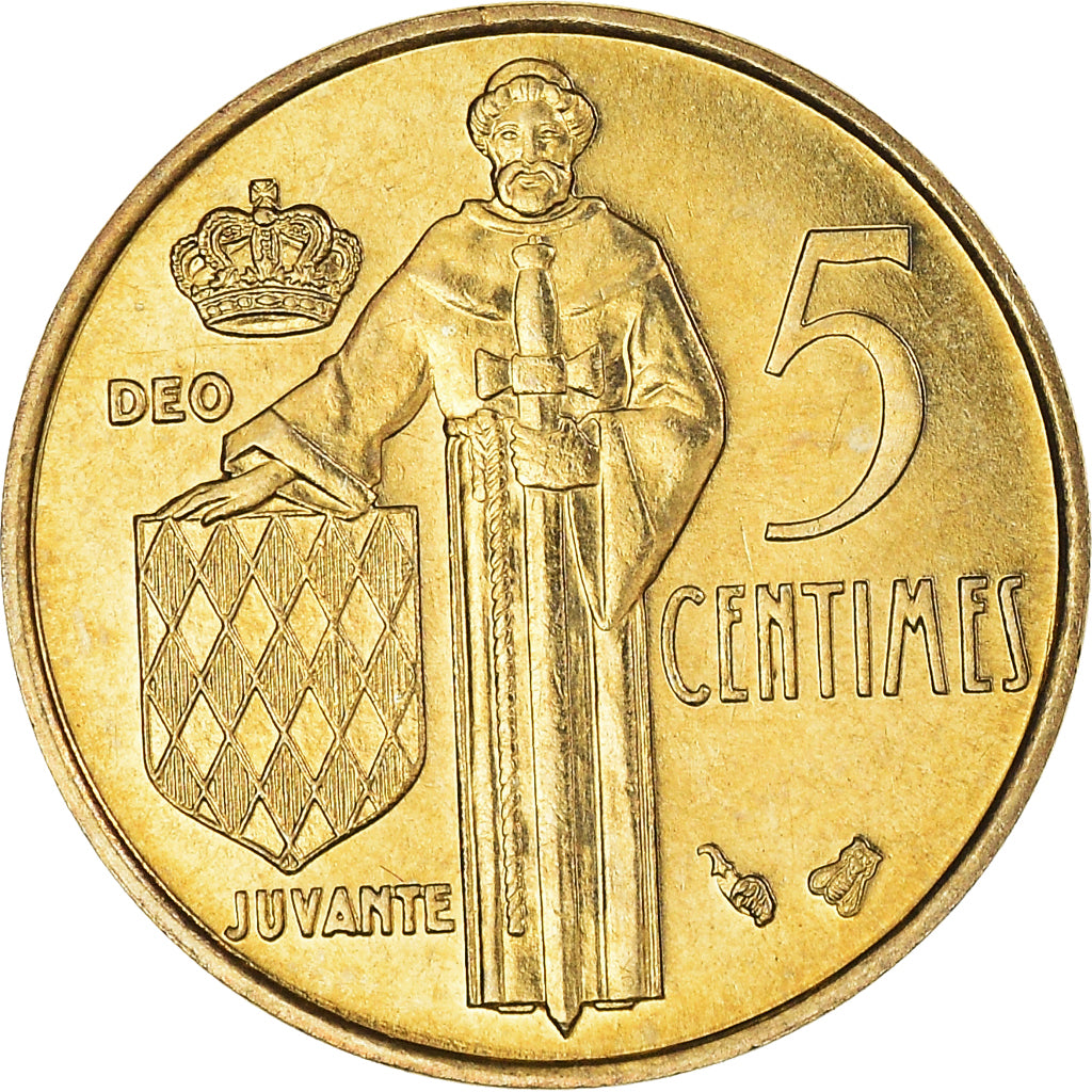Moneta, Monaco, Rainier III, 5 Centimes, 1995, BU, SPL, Alluminio-bronzo