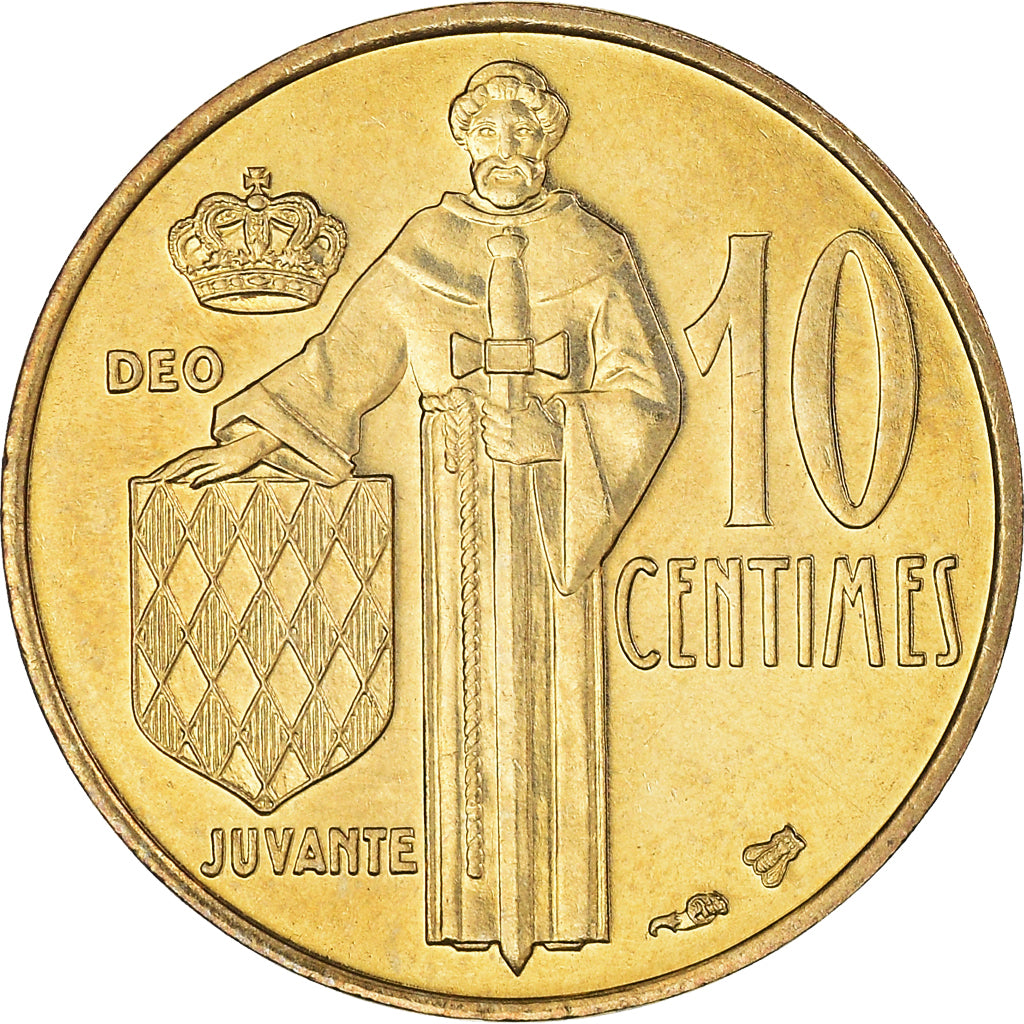 Moneta, Monaco, Rainier III, 10 Centimes, 1995, BU, SPL, Alluminio-bronzo