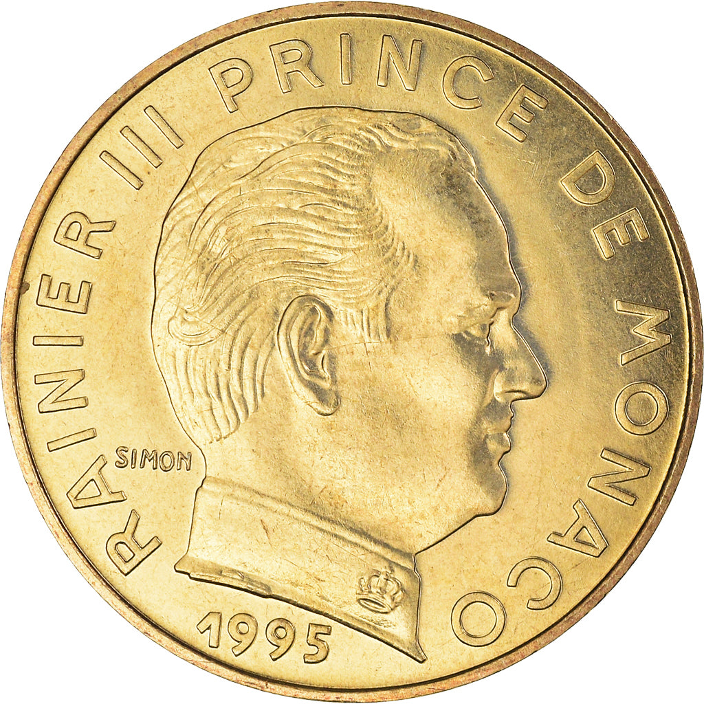 Munten, Monaco, Rainier III, 20 Centimes, 1995, BU, UNC-, Aluminum-Bronze
