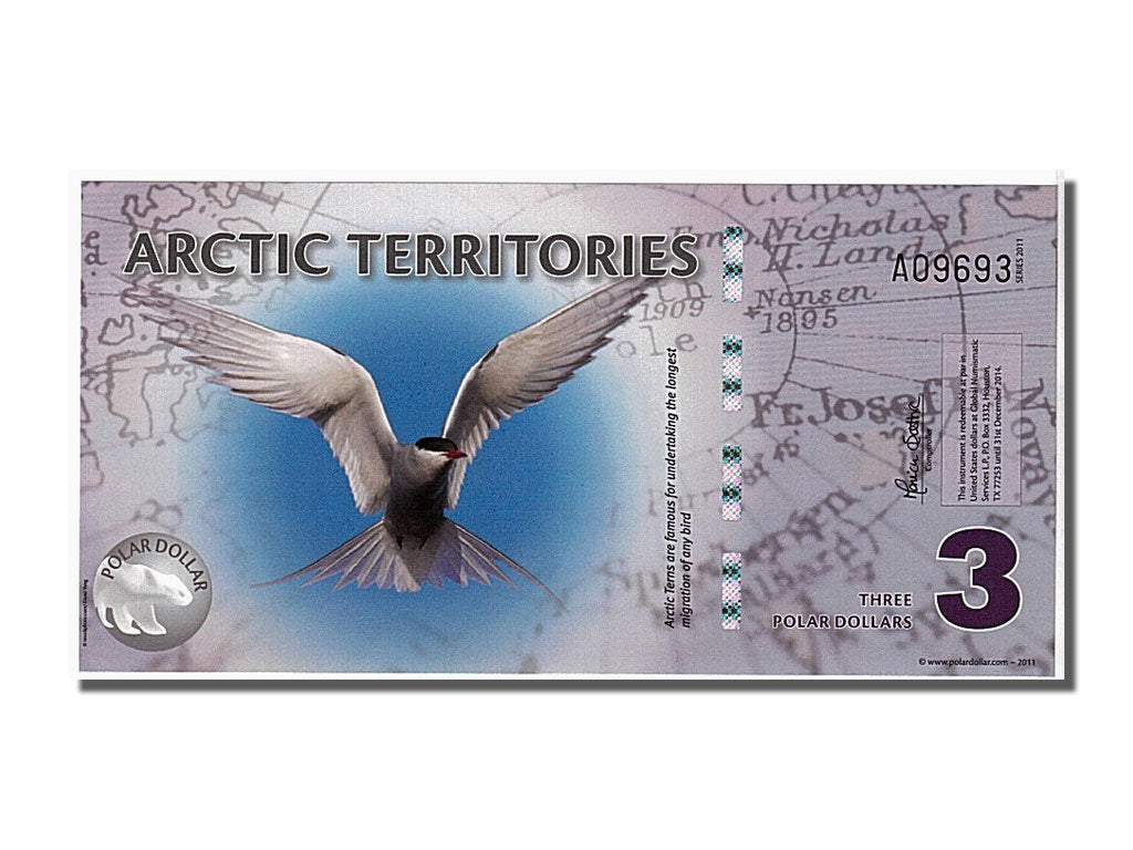 Geldschein, Artic, 3 Polar, 2011, UNZ