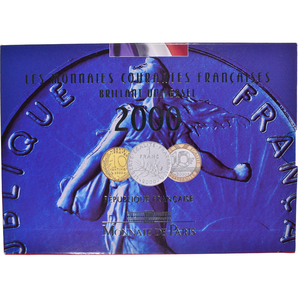 Moneta, Francia, Coffret 1 c. à 20 frs., 2000, Monnaie de Paris, BU, FDC, N.C.