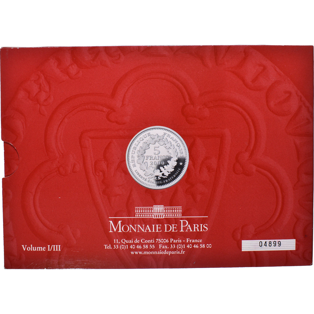 Munten, Frankrijk, 5 frs. Parisii, Saint Louis, Charlemagne, 2000, Monnaie de