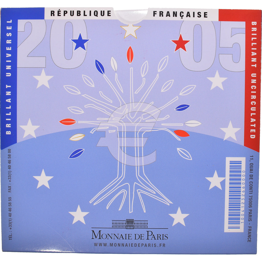 France, 1 Cent to 2 Euro, 2005, Monnaie de Paris, BU, FDC, Gadoury:page 347