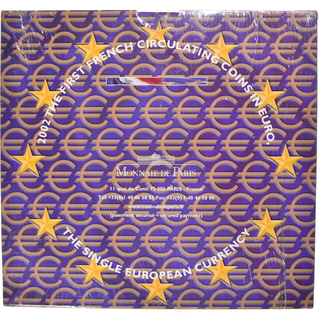 France, 1 Cent to 2 Euro, 2002, Monnaie de Paris, BU, MS(65-70), Gadoury:page