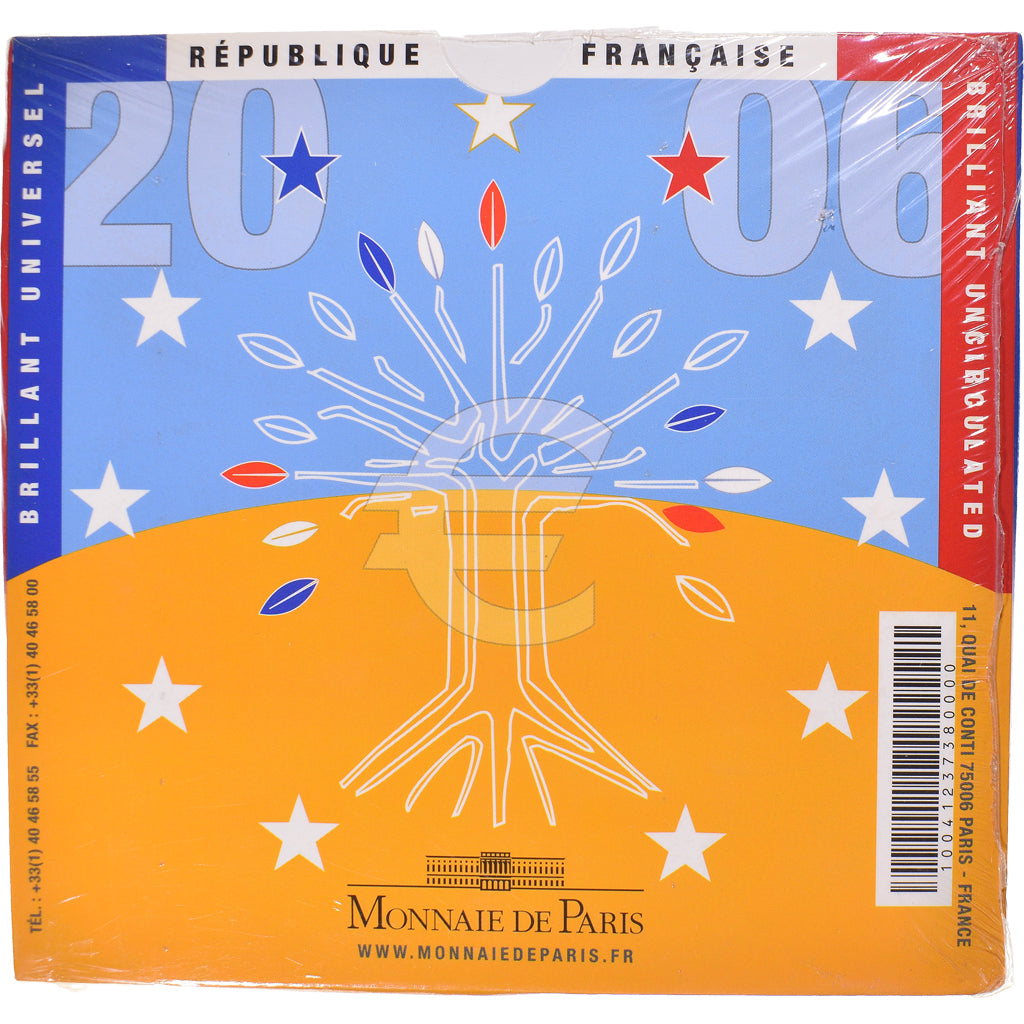 France, 1 Cent to 2 Euro, 2006, Monnaie de Paris, BU, MS(65-70), Gadoury:page