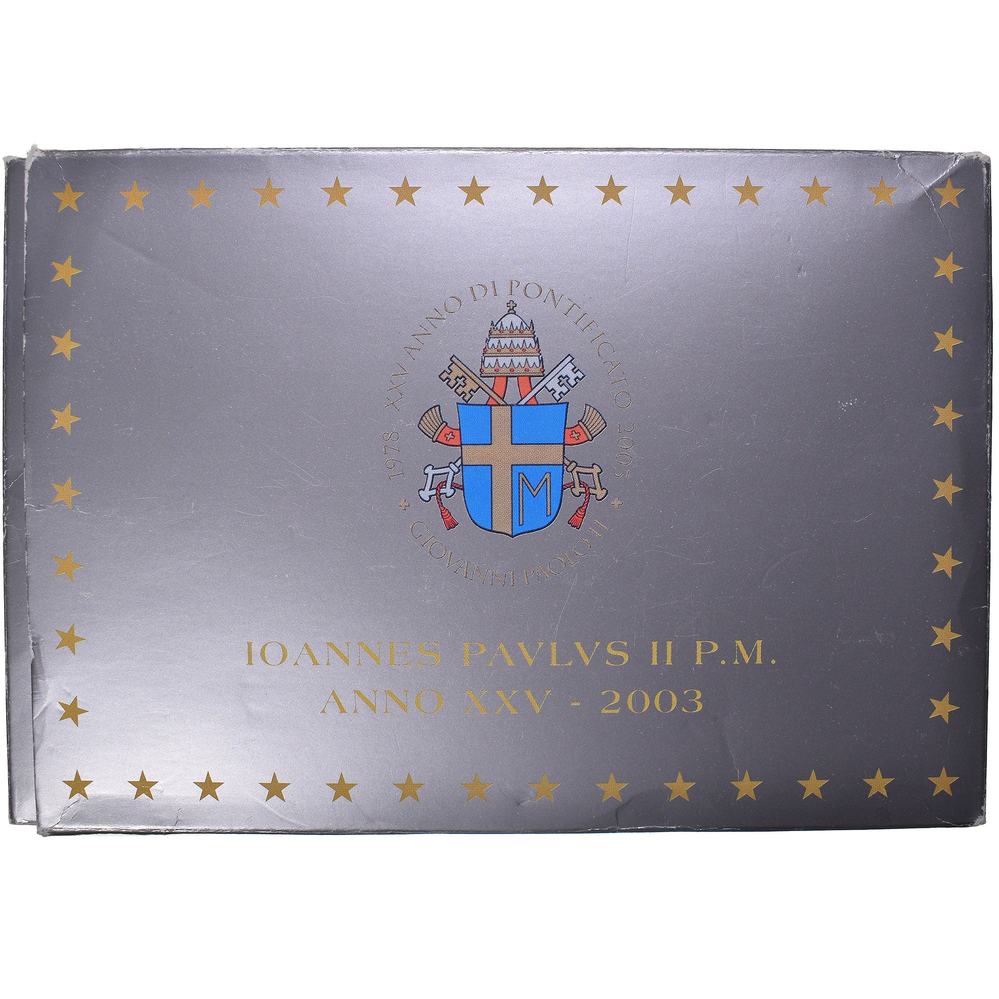 Vaticano, Jean-Paul II, 1 Cent to 2 Euro, euro set, 2003 - Anno XXV, Rome, FDC