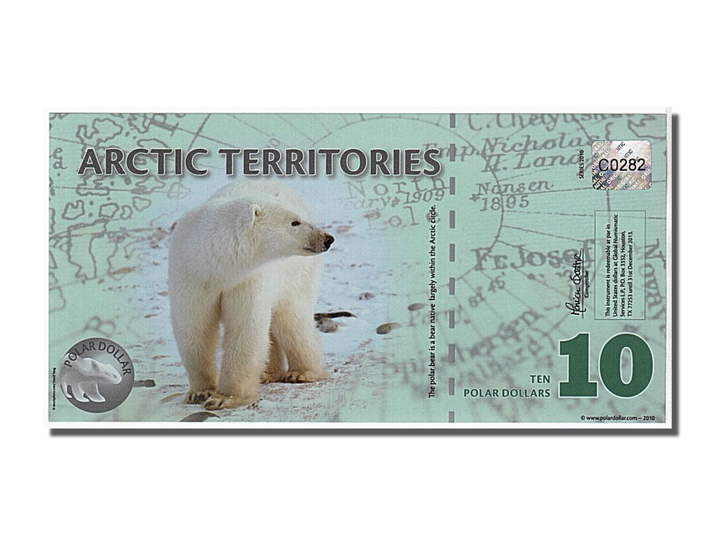 Banconote, Artico, 10 Polar, 2010, FDS