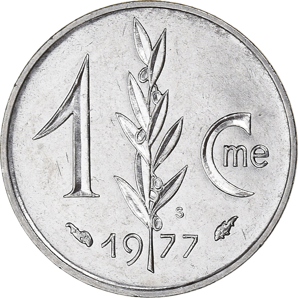 Münze, Monaco, Rainier III, Centime, 1977, UNZ, Stainless Steel, KM:155
