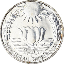 Moeda, ÍNDIA - REPÚBLICA, 10 Rupees, 1970, Bombay, AU(55-58), Prata, KM:186
