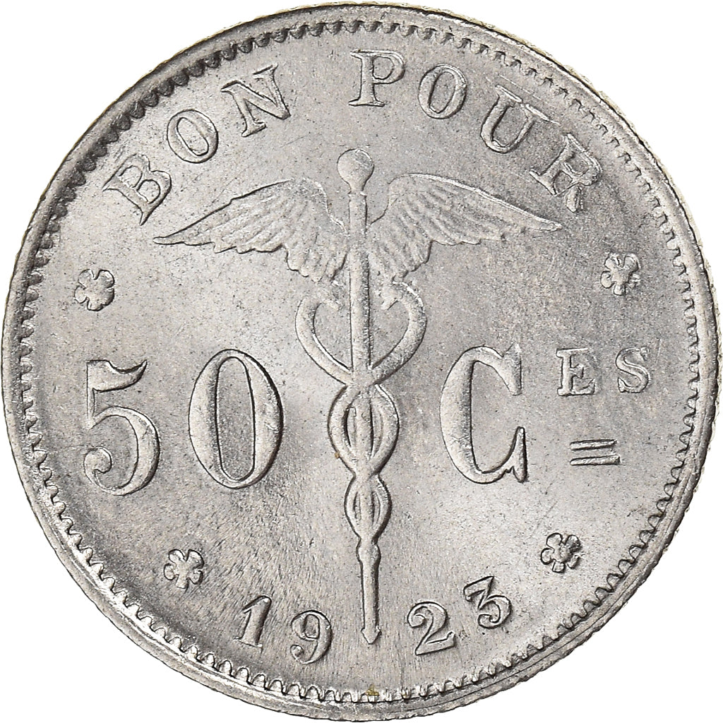 Münze, Belgien, 50 Centimes, 1923, Brussels, UNZ, Nickel, KM:87
