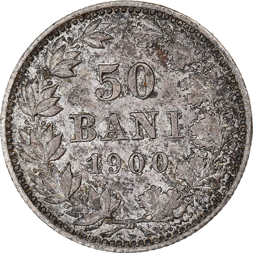 Coin, Romania, Carol I, 50 Bani, 1900, Bucharest, MS(60-62), Silver, KM:23