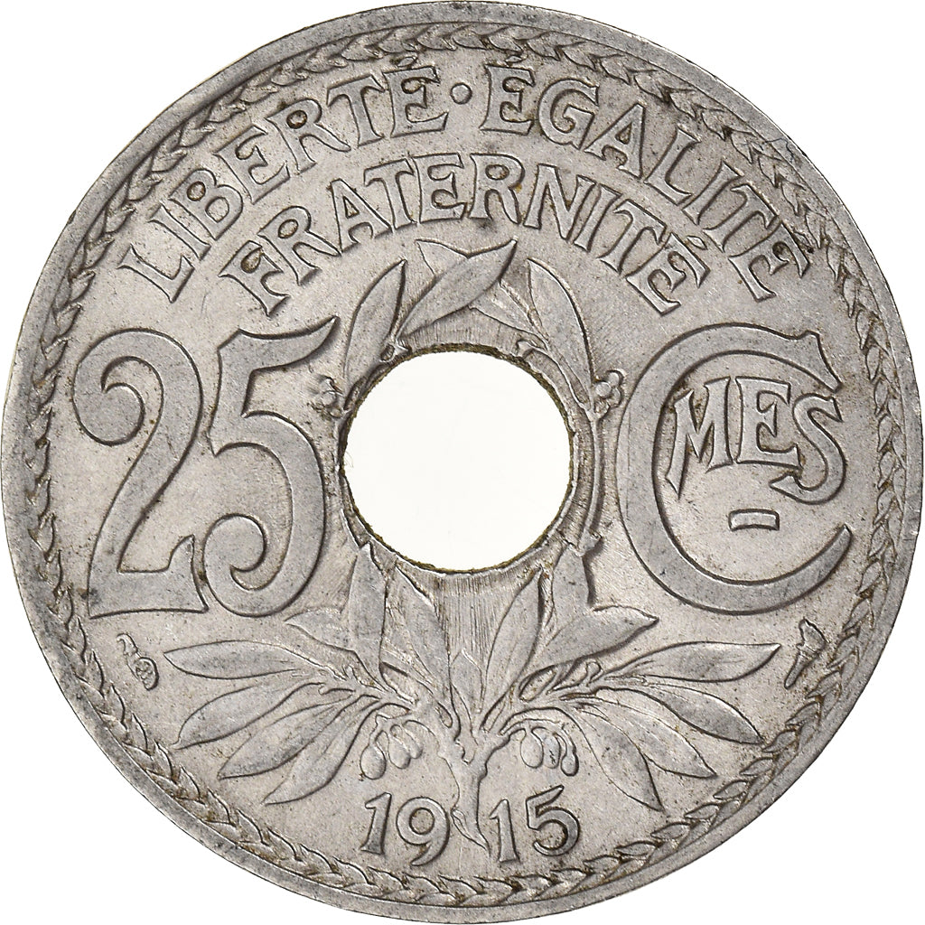 Monnaie, France, Lindauer, 25 Centimes, 1915, Paris, SUP+, Nickel, Gadoury:379