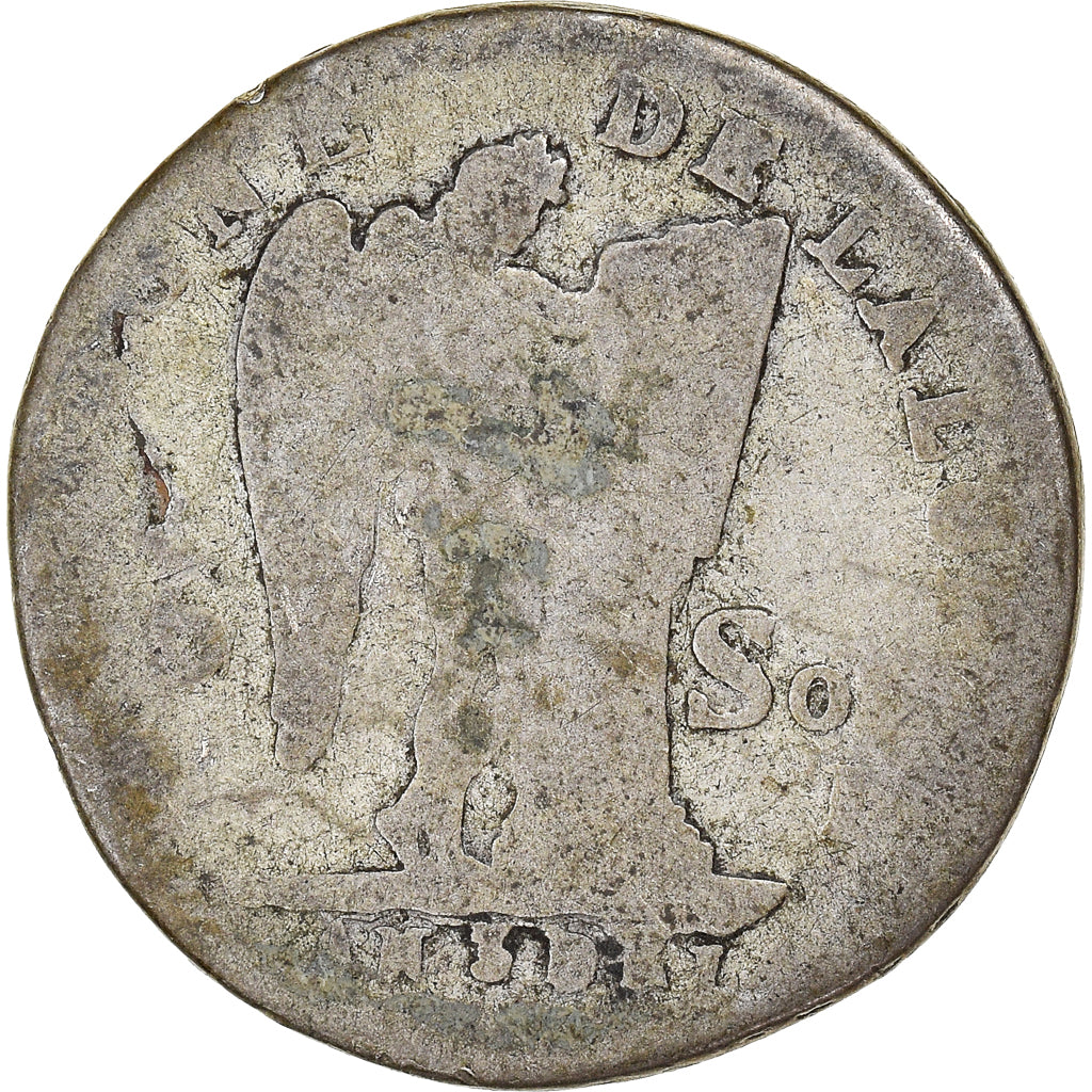 Coin, France, Louis XVI, 15 sols françois, 1791 / AN 3, Limoges, F(12-15)