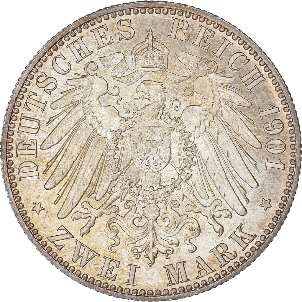 Münze, Deutsch Staaten, PRUSSIA, Wilhelm II, 2 Mark, 1901, Berlin, UNZ, Silber