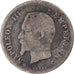 Moneda, Francia, Napoleon III, 20 Centimes, 1863, Strasbourg, BC+, Plata