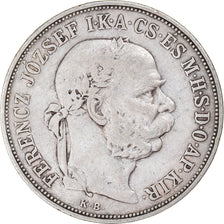Moeda, Hungria, Franz Joseph I, 5 Korona, 1900, Kormoczbanya, VF(30-35), Prata