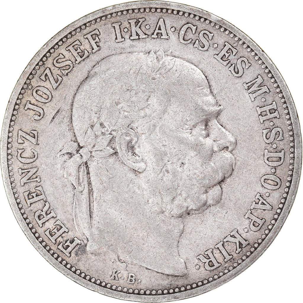 Munten, Hongarije, Franz Joseph I, 5 Korona, 1907, Kormoczbanya, FR+, Zilver