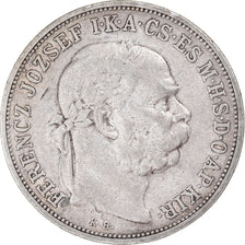 Munten, Hongarije, Franz Joseph I, 5 Korona, 1907, Kormoczbanya, FR+, Zilver